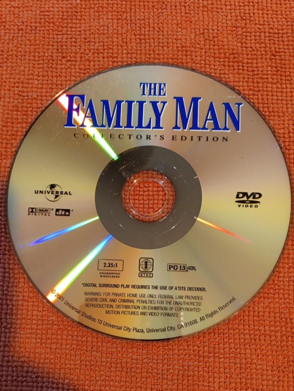 2/$8 The Family Man Collector's Edition DVD NO CASE*
